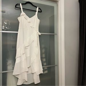 Parker White Santana Dress ruffle NEW WITH TAGS sz6